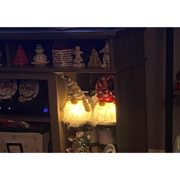 2 Set 11" Lighted Gnome Santa Battery Operated Winter Tabletop Christmas Decor - Picture 9 of 11